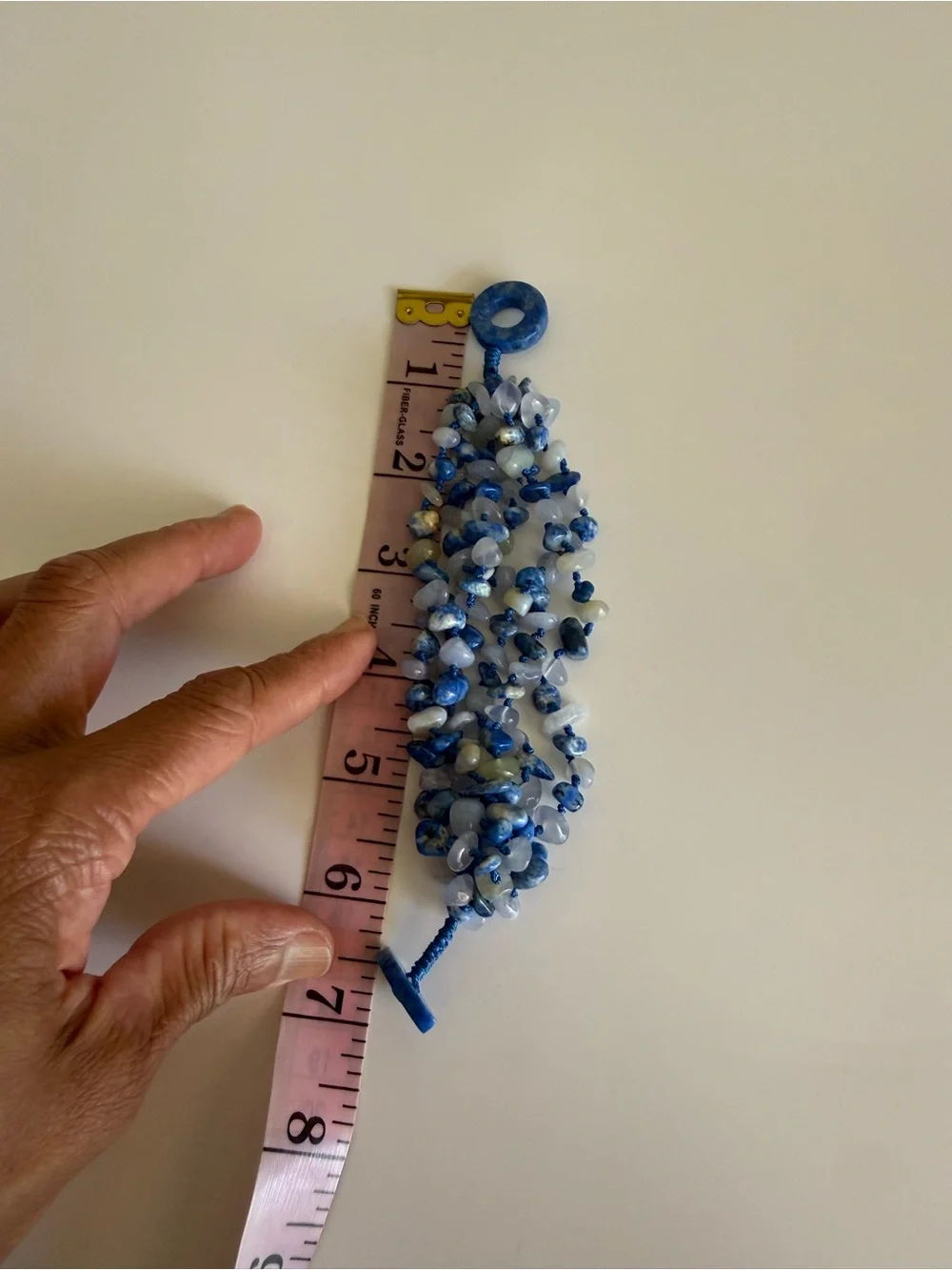 Sajen 925 Sterling silver Blue Cluster Beaded Bracelet